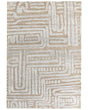 Area Rug Beige Polyester 160 x 230 cm Geometric Pattern Solid Colour Modern Minimalistic Living Room Rug Beliani