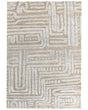 Area Rug Beige Polyester 160 x 230 cm Geometric Pattern Solid Colour Modern Minimalistic Living Room Rug Beliani