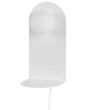 Wall Lamp White Steel Lighting Glass Round Shade with On/Off Switch Modern Industrial Living Room Bedroom Beliani