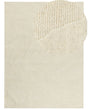 Area Rug Beige Wool 300 x 400 cm Abstract Pattern Motif Living Room Bedroom Modern Design Beliani