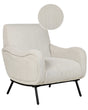 Armchair Light Grey Jumbo Cord Corduroy Upholstered Retro Style Low Back  Beliani