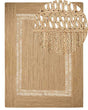 Area Rug Beige Jute 300 x 400 cm Braided Handmade Cut-Out Pattern Natural Boho Style Textile Beliani