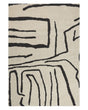 Area Rug Light Beige Black Polyester 160 x 230 cm Geometric Abstract Pattern Solid Colour Modern Minimalistic Living Room Rug Beliani