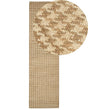 Runner Rug Beige Jute 80 x 300 cm Houndstooth Pattern Hand Woven Boho Hallway Bedroom Beliani