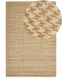 Area Rug Beige Jute 200 x 300 cm Houndstooth Pattern Hand Woven Boho Living Room Bedroom Beliani