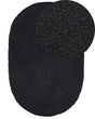 Area Rug Black Jute 160 x 230 cm Braided Oval Underfloor Heating Suitable Natural Living Room Bedroom Beliani