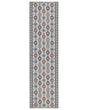 Runner Rug Multicolour Polyester 80 x 300 cm Oriental Pattern Anti-Slip Bottom Vintage Style Modern Hallway Beliani