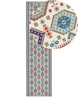 Runner Rug Multicolour Polyester 80 x 300 cm Oriental Pattern Anti-Slip Bottom Vintage Style Modern Hallway Beliani