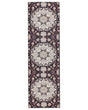 Runner Rug Black and Beige Polyester 60 x 200 cm Oriental Pattern Anti-Slip Bottom Vintage Style Modern Hallway Beliani