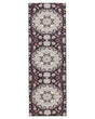 Runner Rug Black and Beige Polyester 80 x 240 cm Oriental Pattern Anti-Slip Bottom Vintage Style Modern Hallway Beliani