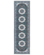 Runner Rug Blue Polyester 60 x 200 cm Oriental Pattern Anti-Slip Bottom Vintage Style Modern Hallway Beliani