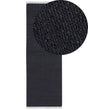 Runner Rug Black Jute 80 x 300 cm Rectangular with Decorative Tassels Handwoven Boho Style Hallway Beliani