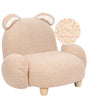 Animal Armchair Beige Polyester Upholstery Nursery Furniture Seat for Children Modern Design Rabbit Shape Beliani
