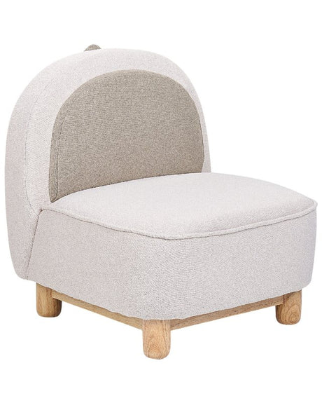 Animal Chair Beige Polyester Upholstery Armless Nursery Furniture Seat for Children Modern Design Triceratops Shape Beliani