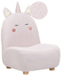 Animal Chair Pink Polyester Upholstery Armless Nursery Furniture Seat for Children Modern Design Unicorn Shape Beliani