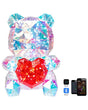 Smart LED Decoration Multicolour Teddy Bear Iridescent Holographic RGB with App USB Powdered  Beliani