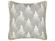 Scatter Cushion Grey 45 x 45 cm Christmas Tree Pattern Cotton Removable Covers Living Room Bedroom Beliani