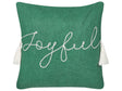 Scatter Cushion Green 45 x 45 cm Christmas Motif Tassels Cotton Removable Covers Living Room Bedroom Beliani