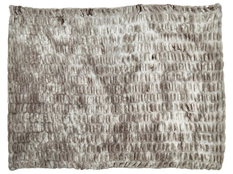 Bedspread Grey Soft Faux Fur Fabric 150 x 200 cm Shaggy Blanket Bedding  Beliani