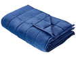 Weighted Blanket Navy Blue Polyester Fabric Glass Beads Filling Rectangular 100 x 150 cm 4kg 8.81lb Quilted Beliani