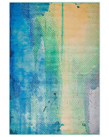 Area Rug Multicolour Fabric 160 x 230 cm Abstract Watercolour Paint Modern Beliani