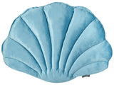 Seashell Scatter Cushion Light Blue Velvet Scallop Shape Throw Pillow Decoration Marine Theme Textiles Beliani