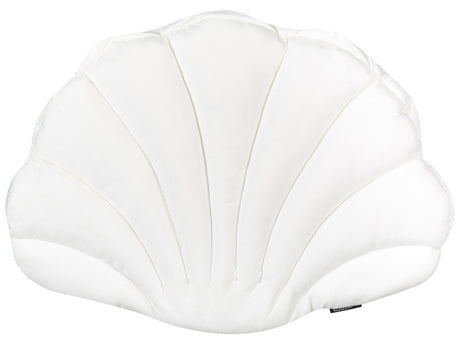 Seashell Scatter Cushion Off-White Velvet Scallop Shape Throw Pillow Decoration Marine Theme Textiles Beliani