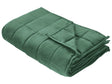 Weighted Blanket Green Polyester Fabric Glass Beads Filling Rectangular 120 x 180 cm 7kg 15.43lb Quilted Beliani