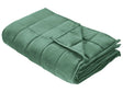 Weighted Blanket Green Polyester Fabric Glass Beads Filling Rectangular 100 x 150 cm 4kg 8.81lb Quilted Beliani