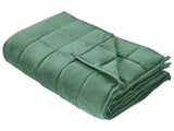 Weighted Blanket Green Polyester Fabric Glass Beads Filling Rectangular 100 x 150 cm 4kg 8.81lb Quilted Beliani
