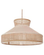 Pendant Lamp Natural Beige Rattan Velvet Shade Boho Lighting Hanging Light Beliani