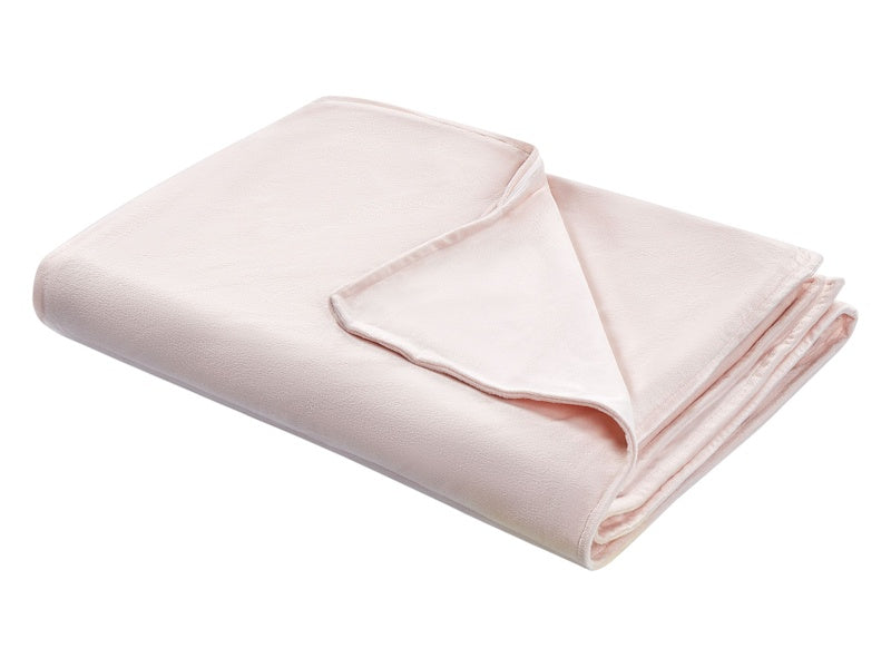 Weighted Blanket Cover Pink Polyester Fabric 120 x 180 cm Solid Pattern Modern Design Bedroom Textile Beliani