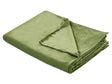 Weighted Blanket Cover Dark Green Polyester Fabric 135 x 200 cm Solid Pattern Modern Design Bedroom Textile Beliani