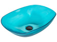 Countertop Wash Basin Turquoise Solid Surface 340 x 360 mm Semi-Transparent Bathroom Sink Beliani