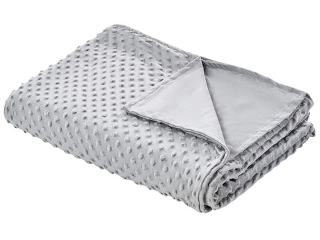 Weighted Blanket Cover Grey Polyester Fabric 120 x 180 cm Dotted Pattern Modern Design Bedroom Textile Beliani