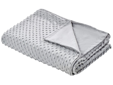 Weighted Blanket Cover Grey Polyester Fabric 150 x 200 cm Dotted Pattern Modern Design Bedroom Textile Beliani