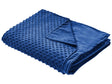 Weighted Blanket Cover Navy Blue Polyester Fabric 135 x 200 cm Dotted Pattern Modern Design Bedroom Textile Beliani