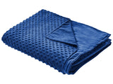 Weighted Blanket Cover Navy Blue Polyester Fabric 150 x 200 cm Dotted Pattern Modern Design Bedroom Textile Beliani