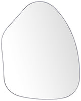 Wall Mirror black Iron Glass  70 x 92 cm Oval Decorative Hanging Decor Modern Minimalist Living Room Bedroom Hallway Beliani