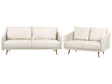 Living Room Set Beige Fabric Back Cushions Metal Golden Legs Retro Glam Beliani