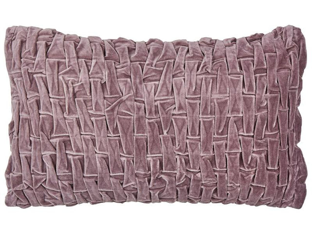 Decorative Cushion Violet Velvet 30 x 50 cm Modern Traditional Living Room Bedroom Pillow Beliani