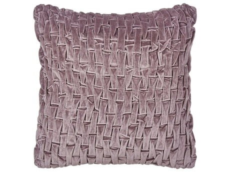 Decorative Cushion Violet Velvet 45 x 45 cm Modern Traditional Living Room Bedroom Pillow Beliani