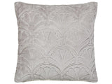 Decorative Cushion Yellow Velvet 45 x 45 cm Embossed Geometric Pattern Modern Traditional Living Room Bedroom Pillow Beliani