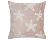 Scatter Cushion Pink Velvet 45 x 45 cm Marine Starfish Motif Square Polyester Filling Home Accessories Beliani