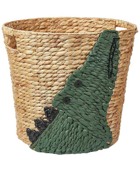 Wicker Crocodile Basket Natural Water Hyacinth Woven Toy Hamper Child's Room Accessory Beliani