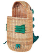 Wicker Dragon Basket Natural Rattan Woven Toy Hamper Child's Room Accessory Beliani