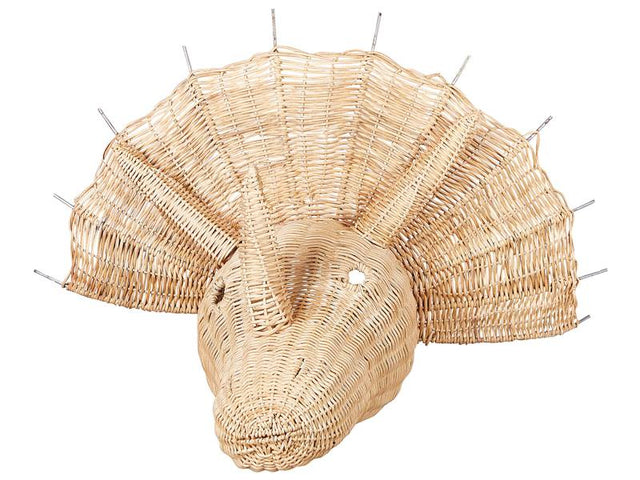 Animal Head Wall Decor Light Rattan Dinosaur Head Kid's Room Toy Decoration Accessory Beliani