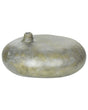 Decorative Vase Grey and Gold Terracotta Distressed Effect Painted Vintage Look Oval Shape Beliani