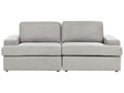 Sofa Light Grey Fabric Upholstered 3 Seater Cushioned Thickly Padded Backrest Classic Living Room Couch Beliani