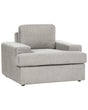 Armchair Light Grey Fabric Upholstered Cushioned Thickly Padded Backrest Classic Living Room Couch Beliani